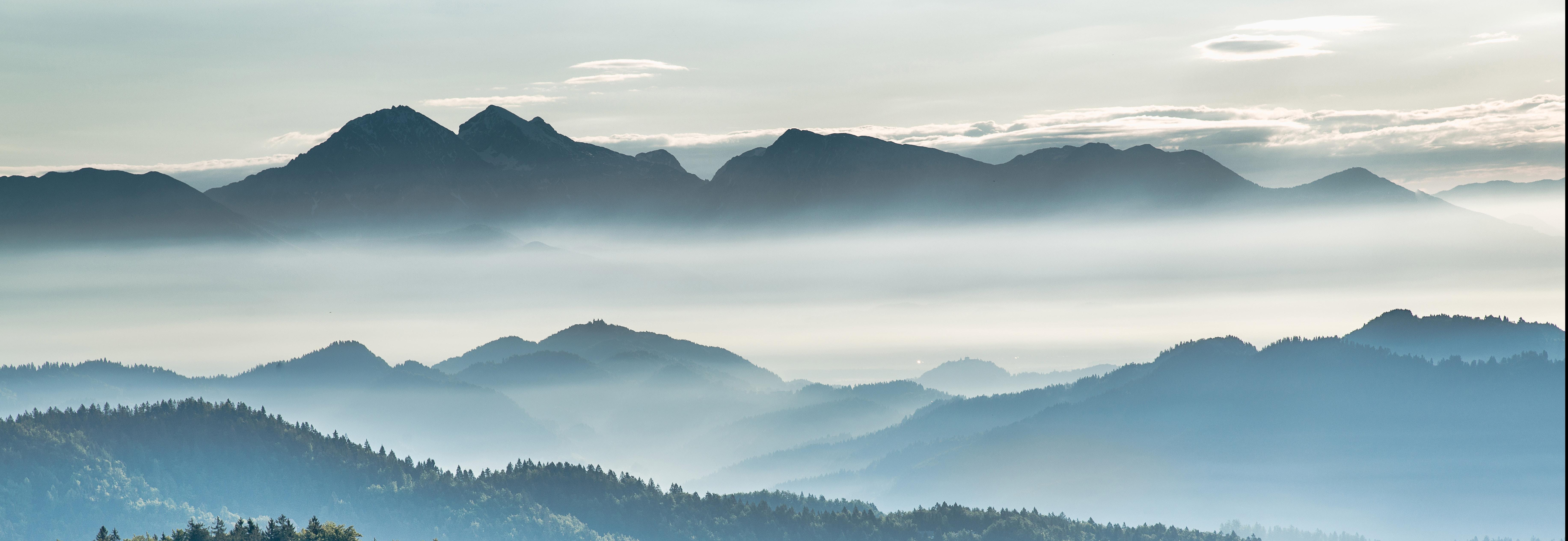 Mountains in clouds